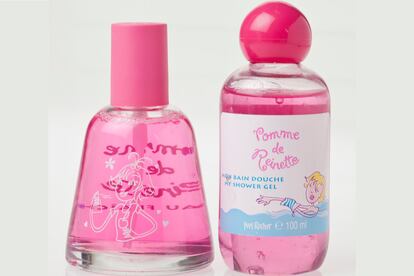 Para señoritas: la colonia y el gel de esas aspirantes a adolescente que quieren parecerse a sus hermanas mayores. Es de la gama Pomme de Reinette de Yves Rocher, el un color rosa chicle que encanta a las niñas y con una fragancia bastante intensa pero que no molesta a las madres.