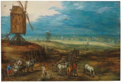 'Paisaje con molinos de viento' (1606-1608), de Jan Brueghel el Joven (Museo del Prado).