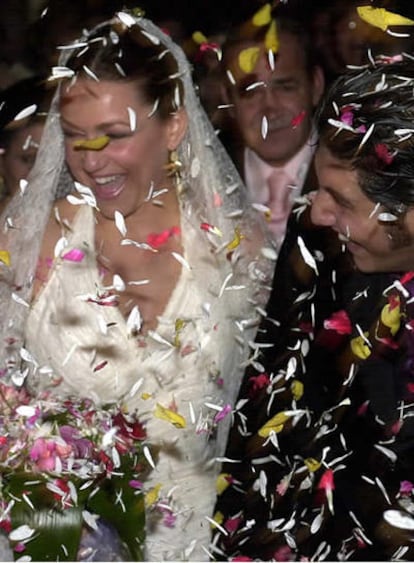 La Niña Pastori y el Chaboli, el día de su boda.