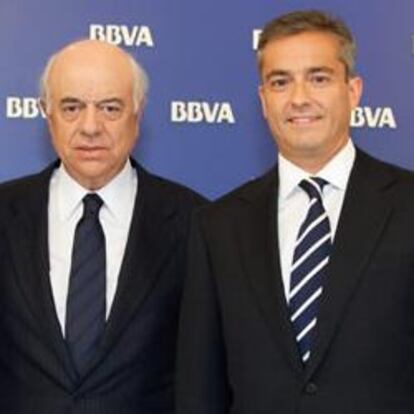 De izda. a dcha. José Ignacio Goirigolzarri, Francisco Gonzalez y Ángel Cano