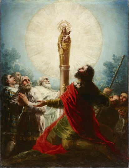 'Aparición de la Virgen del Pilar al apóstol Santiago y sus discípulos' (1775), de Francisco de Goya.