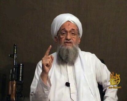 La imagen, tomada de televisión, muestra a Ayman al-Zawahiri en su última aparición pública, el pasado 8 de junio.