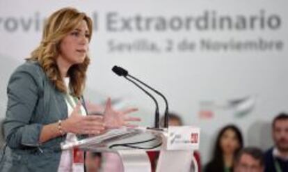 La presidenta de la Junta de Andaluc&iacute;a y secretaria general del PSOE de Sevilla, Susana D&iacute;az.