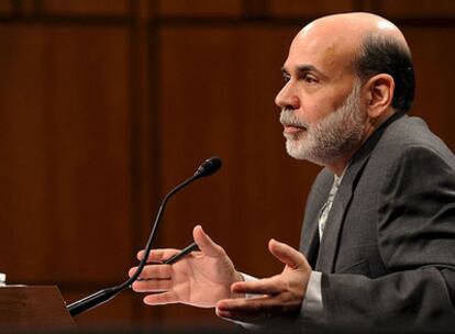 Ben Bernanke, durante su comparecencia en el Senado de EE UU.