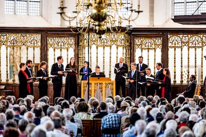 Vox Luminis, en el primero de los dos conciertos con música de la familia Bach ofrecidos en la Jacobikerk de Utrecht.