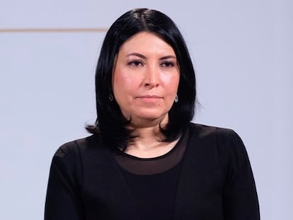 Victoria Rodríguez Ceja durante la conferencia matutina del 4 de noviembre 2021.