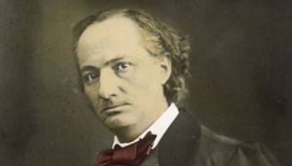 Retrato coloreado de Baudelaire realizado por Félix Nadar en 1860.