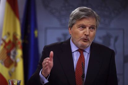 Íñigo Méndez de Vigo en una rueda de prensa tras la reunión del Consejo de Ministros.