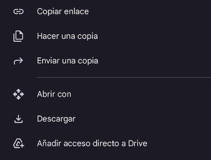 Crear un acceso directo en Google Drive