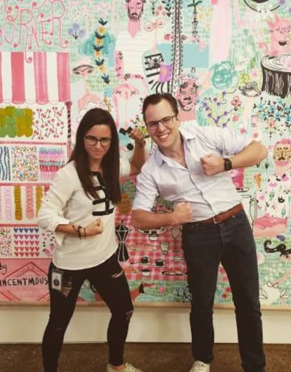 Con Mike Krieger, CTO de Instagram, en sus oficinas.