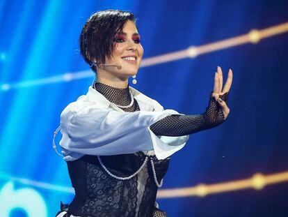 La cantante Anna Korsun, conocida como Maruv, durante su actuación en la final para decidir la representación de Ucrania en Eurovisión, el 23 de febrero.