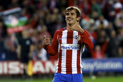 Griezmann celebra un gol con el Atl&eacute;tico esta temporada.