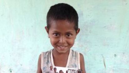 Sonu Kumar se recuperó del Kala Azar y fue imagen de la Campaña de MSF India 'Who cares?'.