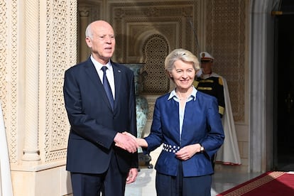 Kais Said y Ursula von der Leyen