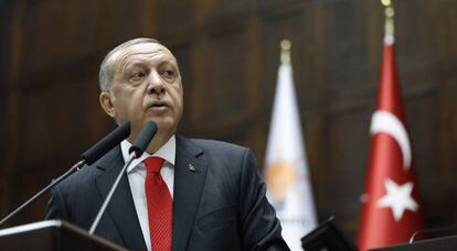 El presidente turco, Recep Tayyip Erdogan, este sábado en Ankara.