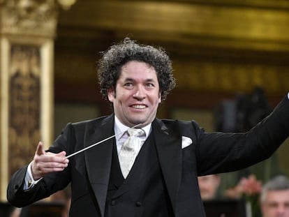 El director de orquesta venezolano Gustavo Dudamel durante un concierto en Viena en enero pasado.