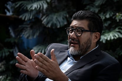 El magistrado Reyes Rodríguez Mondragón, este miércoles durante la entrevista.