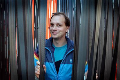 Peter Sunde, cofundador de The Pirate Bay, ayer en el Centro Arts Santa Mónica de Barcelona.