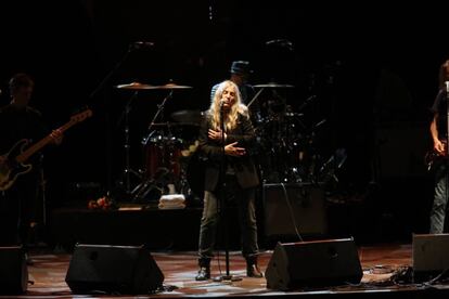 Patti Smith durante su concierto de la semana pasada en Barcelona.