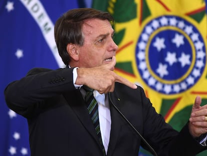 El presidente de Brasil, Jair Bolsonaro, el pasado 9 de febrero en Brasilia.