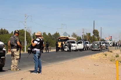 Imagen de la carretera donde ocurrió la matanza el miércoles, en Zacatecas.