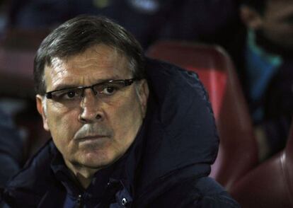 Tata Martino, durante el partido ante el Atlético 