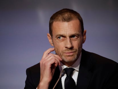 El presidente de la UEFA, Aleksander Ceferin, en una imagen de archivo.