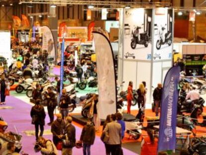 Vista panorámica de MotoMadrid en el pabellón 3 de Ifema.
