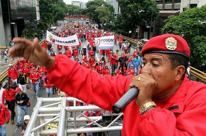 Concentración oficialista en apoyo al Gobierno de Nicolás Maduro.