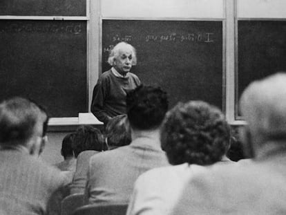 Albert Einstein at Princeton University in 1933.