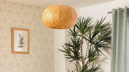 Lámpara de techo de bambú