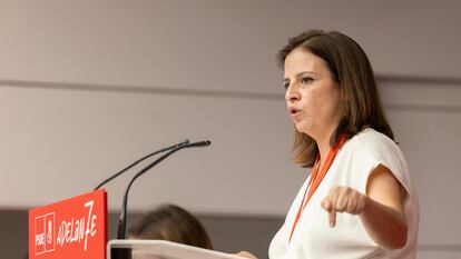 Adriana Lastra, en su intervención en el comité federal del PSOE.
