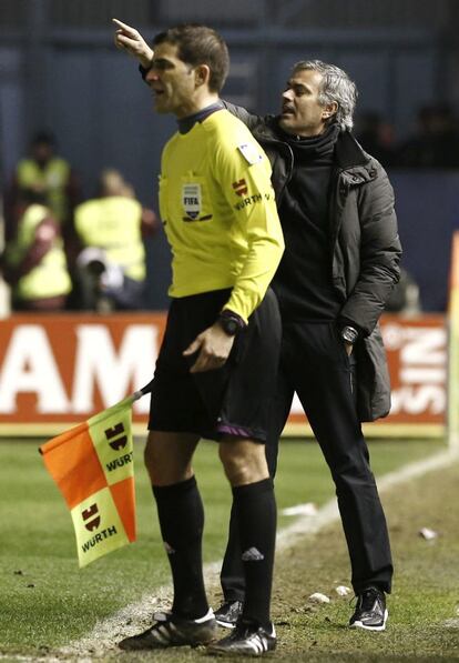 Mourinho, durante el partido de Liga ante Osasuna.