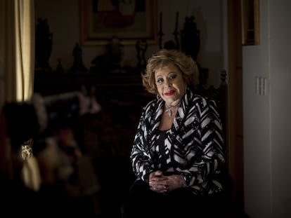 Silvia Pinal en su casa de Pedregal, en una imagen de 2019.
