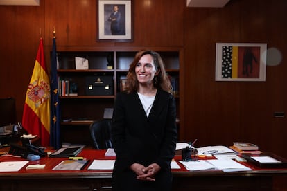 Mónica García, en el Ministerio de Sanidad, el pasado diciembre.