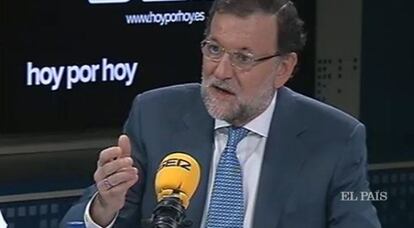 El president del Govern espanyol, Mariano Rajoy, aquest dimecres, en un moment de l'entrevista.