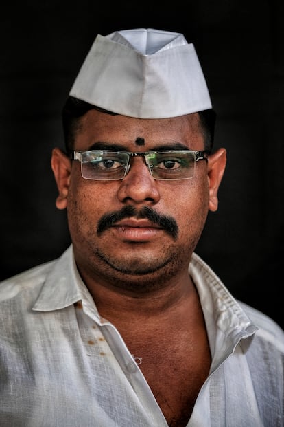 Anil Rokabe, 27, is from Pune and has been working as a 'dabbawala' for 15 years.
