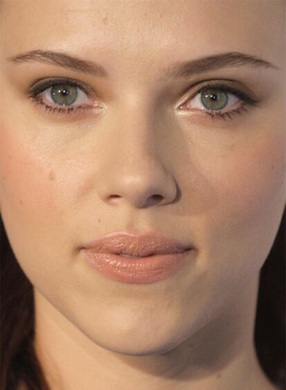 Scarlett Johansson, ayer en Madrid.