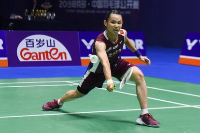 Carolina Marín remontó para derrotar en la final a la taiwanesa Tai Tzu-ying (en la imagen) por 14-21, 21-17 y 21-18 en una final disputada en Changzhou.