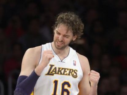 Gasol, en un encuentro contra Houston.