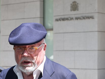 El comisario jubilado José Manuel Villarejo, en julio en la sede de la Audiencia Nacional.