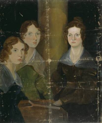 Retrato de las hermanas Bront&euml; realizado por Patrick Branwell Bront&euml; en 1834.