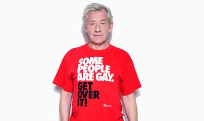 The English actor Sir Ian McKellen.