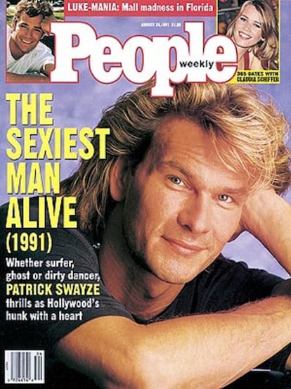 Graças a 'Ghost', Patrick Swayze passou de dançarino do filme 'Dirty Dancing', a protagonista de Hollywood. Em 1991 foi capa da revista.