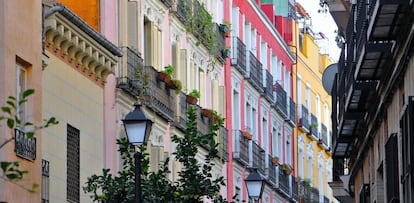 Bloques de viviendas en el centro de Madrid.