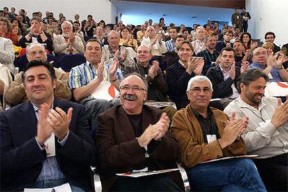 La cúpula de Esquerra, durante la reunión del Consejo Nacional.