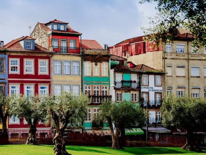 Zona residencial en Oporto, Portugal.