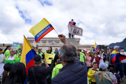 Una protesta en contra del Gobierno de Gustavo Petro, en Bogotá, a principios de 2023.