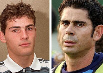 Iker Casillas (izquierda) y Fernando Hierro.