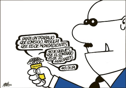 Forges ha dedicado muchas de sus viñetas a la precaria situación laboral en España y a la pérdida de derechos de los trabajadores tras el estallido de la crisis económica.